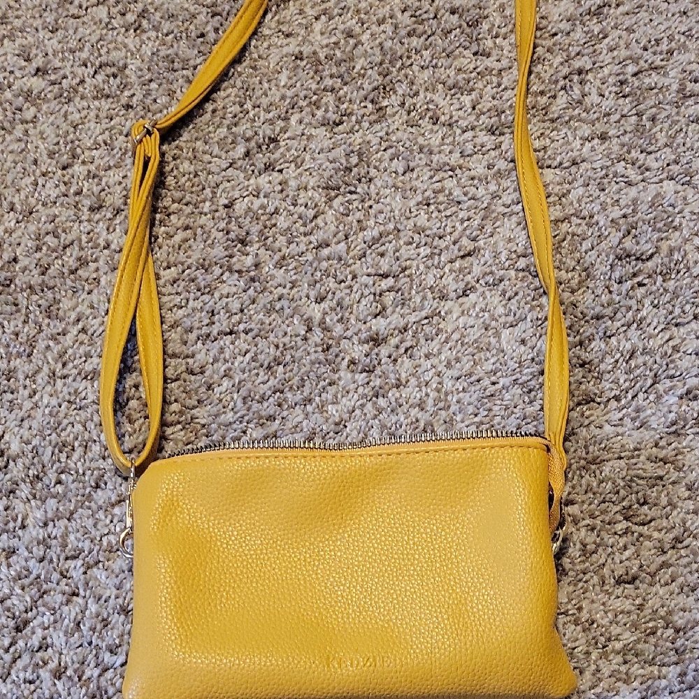 Yellow Leather Kedzie Crossbody Bag